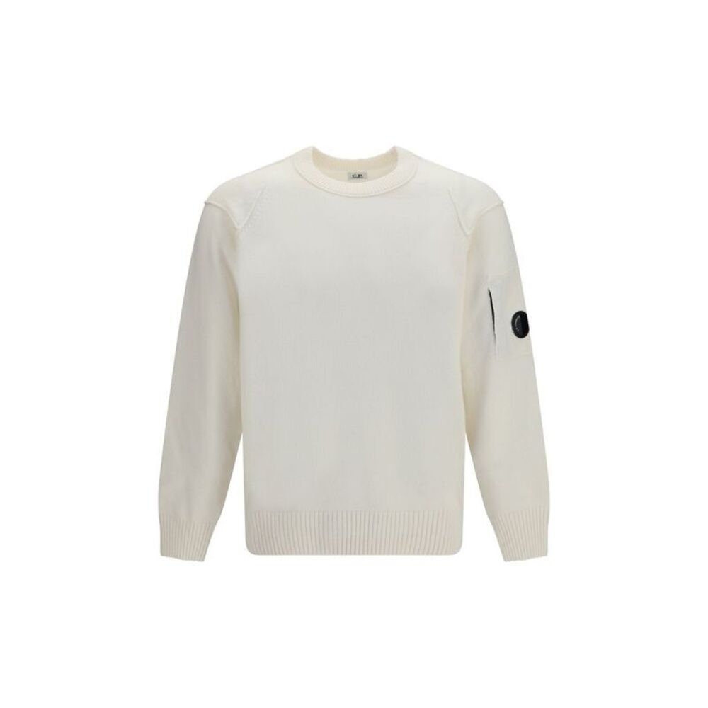C.P. Company White Wool Oves Aries Men's Sweatshirt